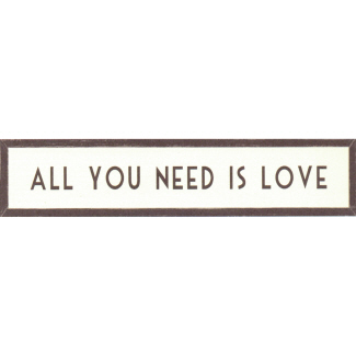 All You Need is Love Long Wooden Framed Print East of India